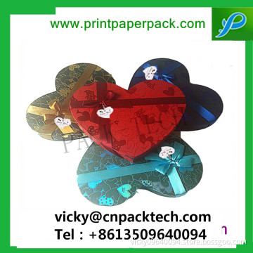 Tailored Decorative Heart-Shaped Embossing Wedding Favors Jewelry Paper Gift Packaging Boxes Handmade Soap Boxes